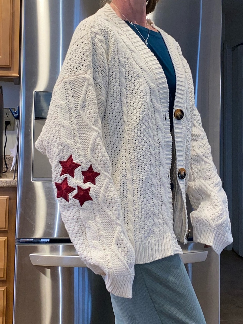 Taylor Swift Original 2021 Release Red TV Cardigan MD/LG RN162098 Stars - Picture 5 of 17